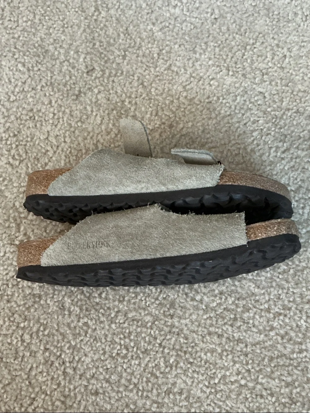 Birkenstock Arizona Tan Suede Two-Buckle Sandals - Size Mens 6 Womens 8